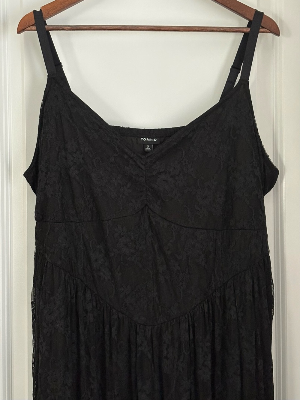 Torrid Black Floral Lace Maxi Dress Size 3/3X NWOT - Picture 8 of 12